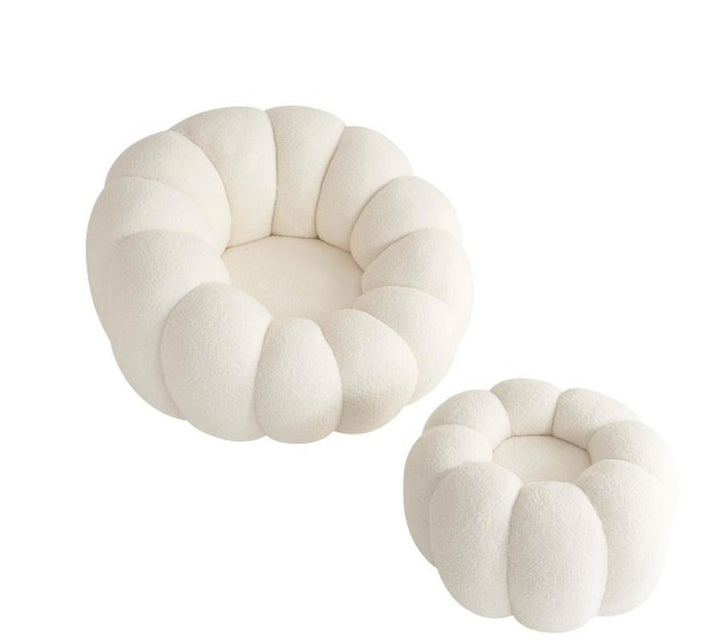 Fauteuil Perle + Pouf