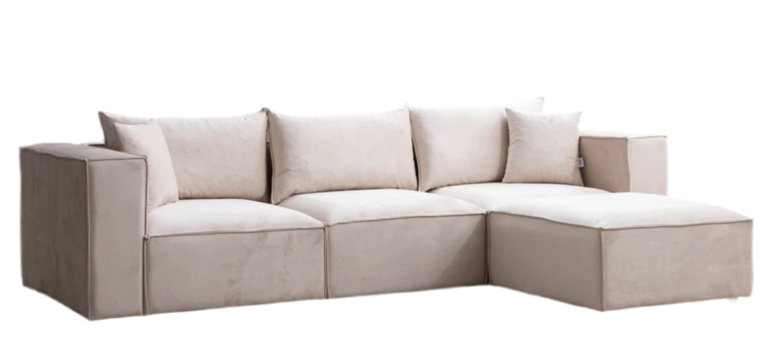 Canapé Modulable Velours 3+1