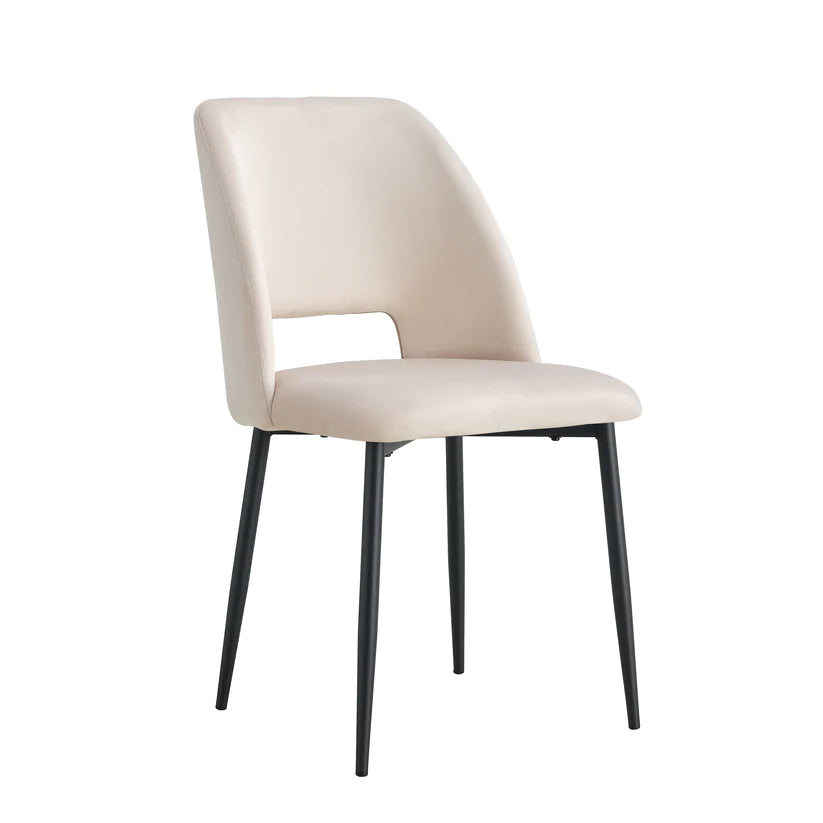 Chaise Ava/Noir Lot de 4