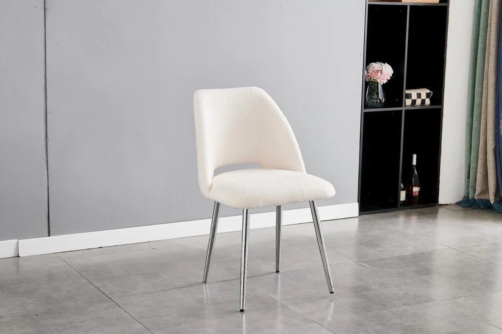 Chaise Laine bouclée Lot de 2