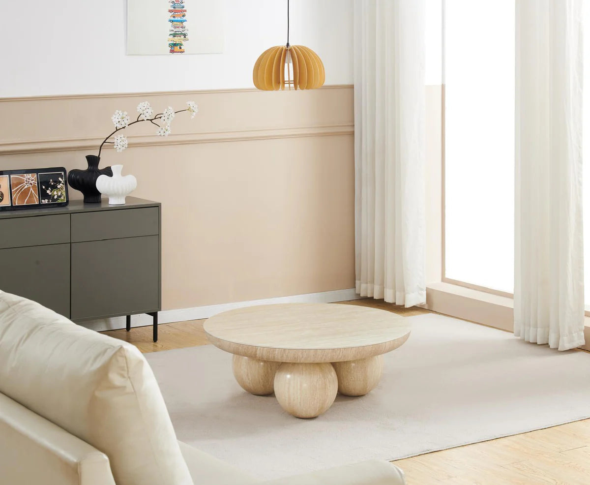 Table basse Ball Travertin