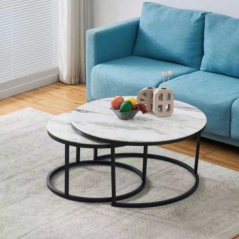 Table basse Gigogne Marbre blanc