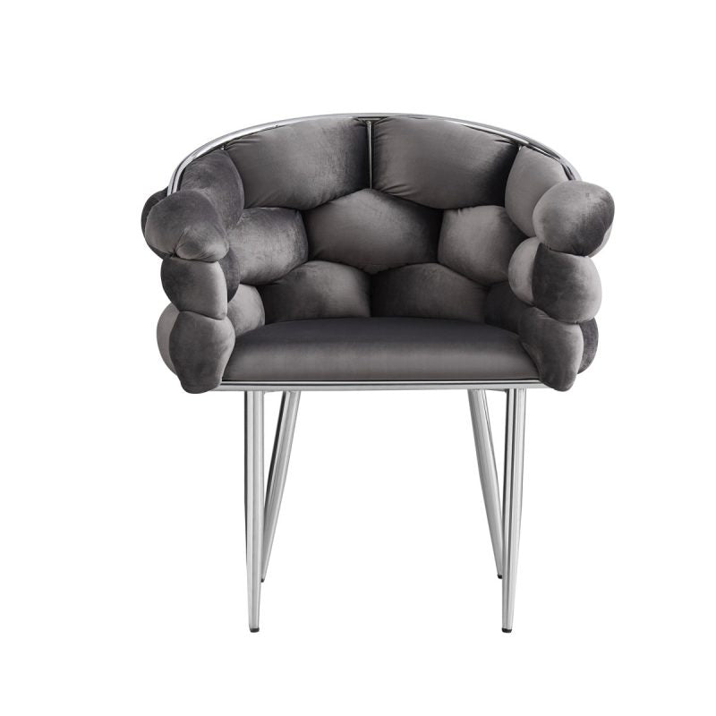 Chaise Ballon/Chrome Lot de 2