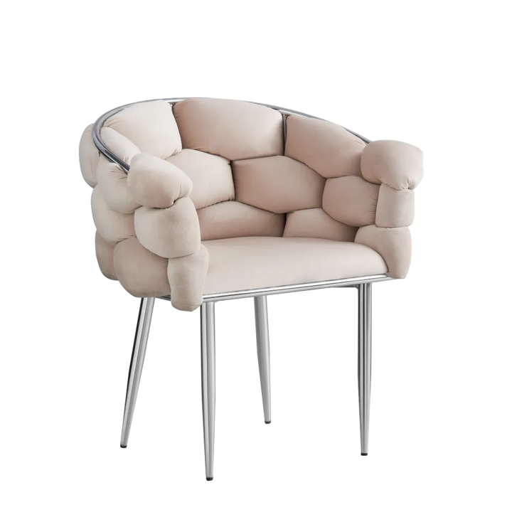 Chaise Ballon/Chrome Lot de 2