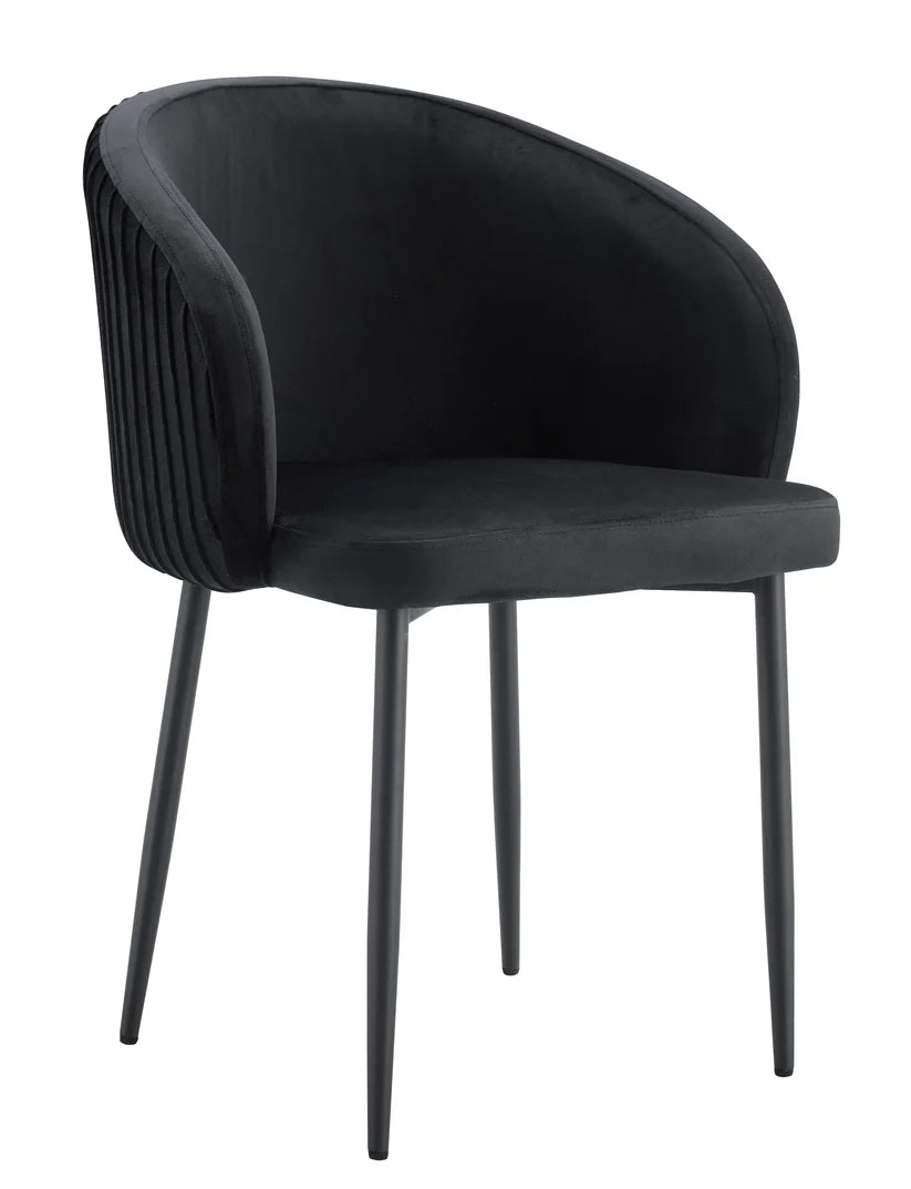 Chaise Carlita/Noir Lot de 2