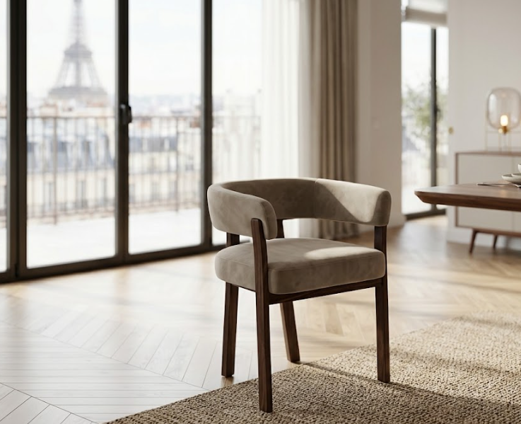 Chaise Alia Noyer Moka / Lot de 2