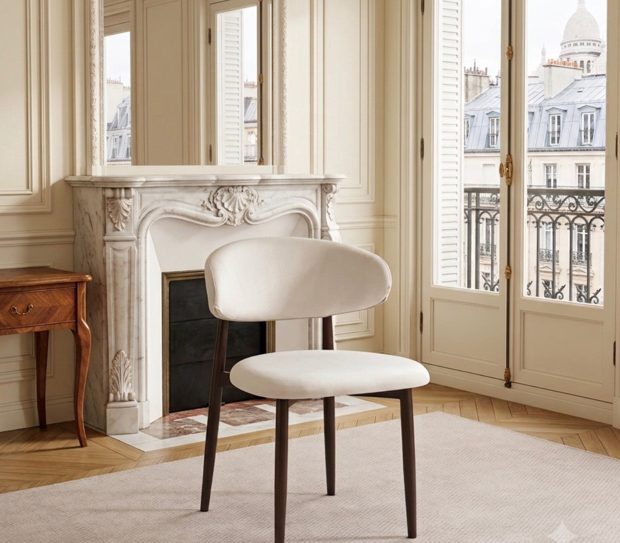 Chaise Lucile Noyer / Lot de 2