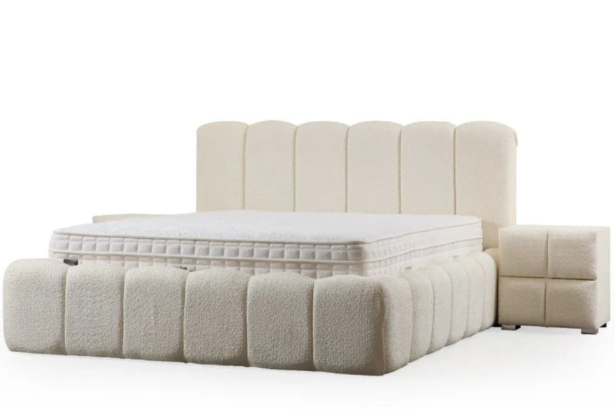 Lit Coffre Bubble Blanc Cassé