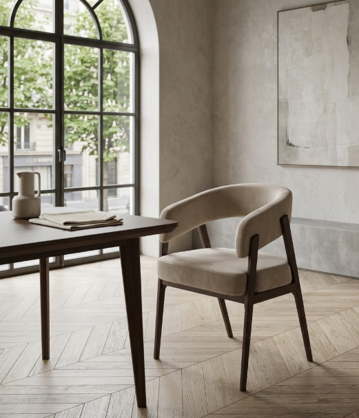 Chaise Alicia Grain Moka Noyer / Lot de 2
