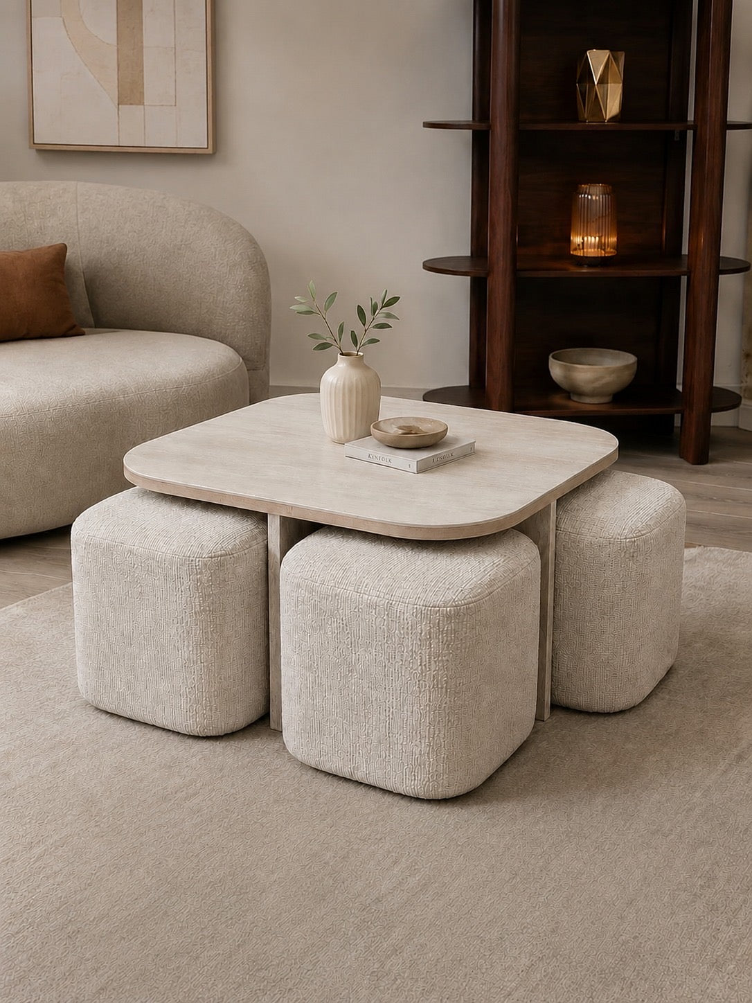 Table basse Marbella travertin