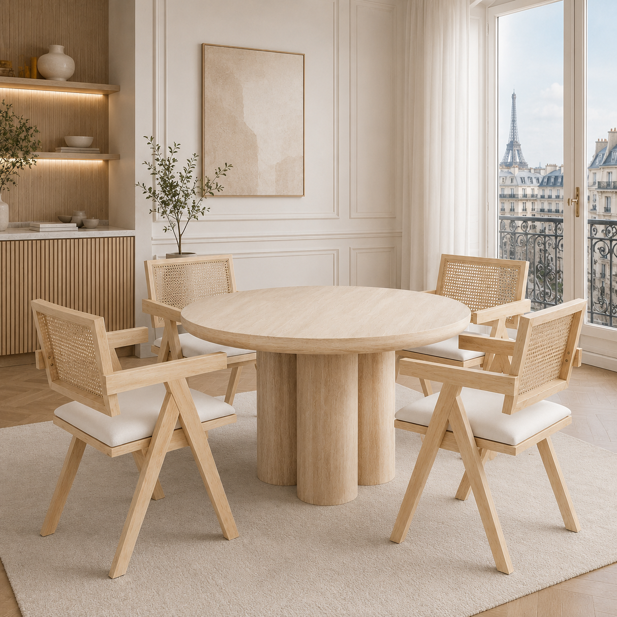 Pack table repas + 4 chaises Maya