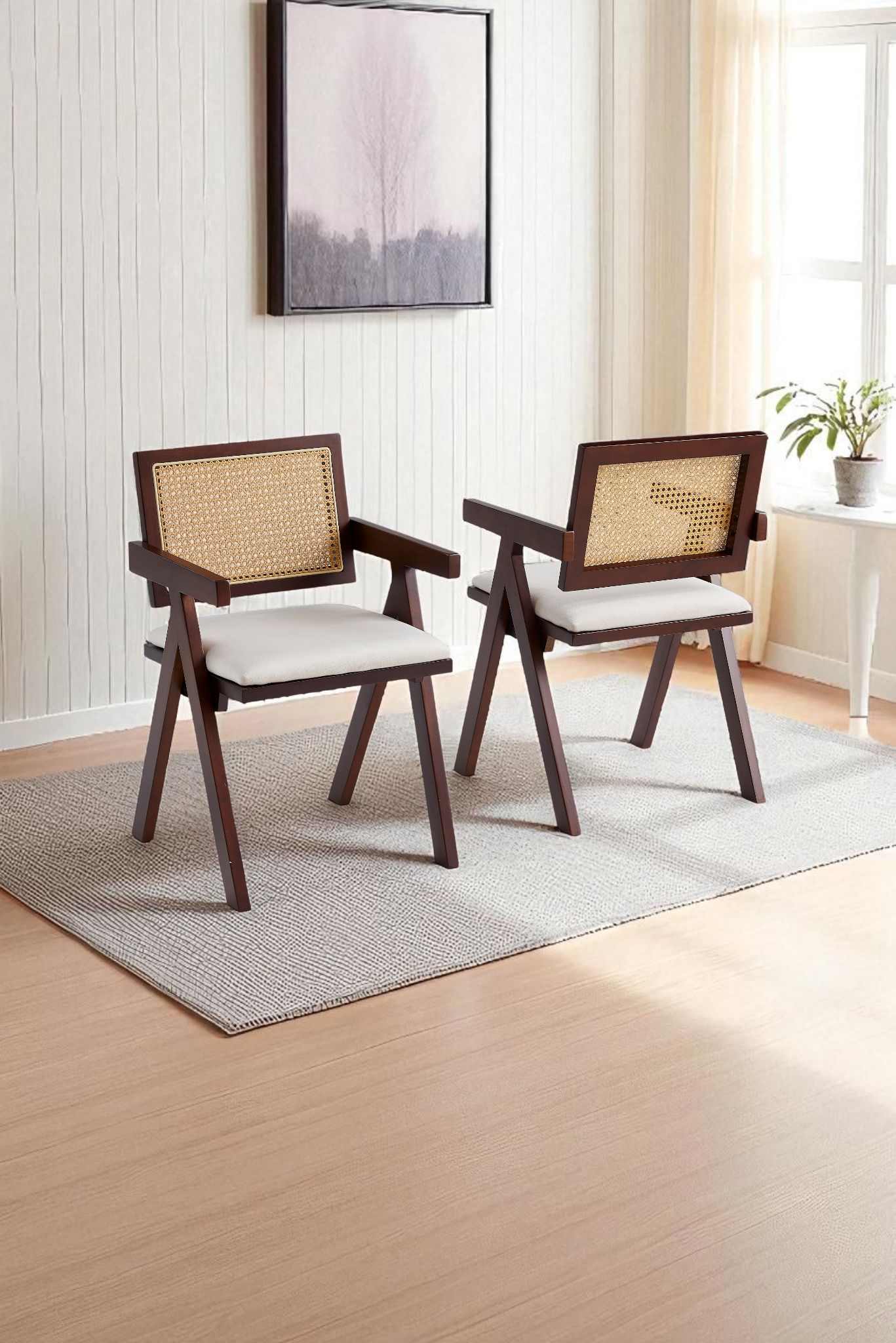 Chaise Rotina Noyer / Lot de 4