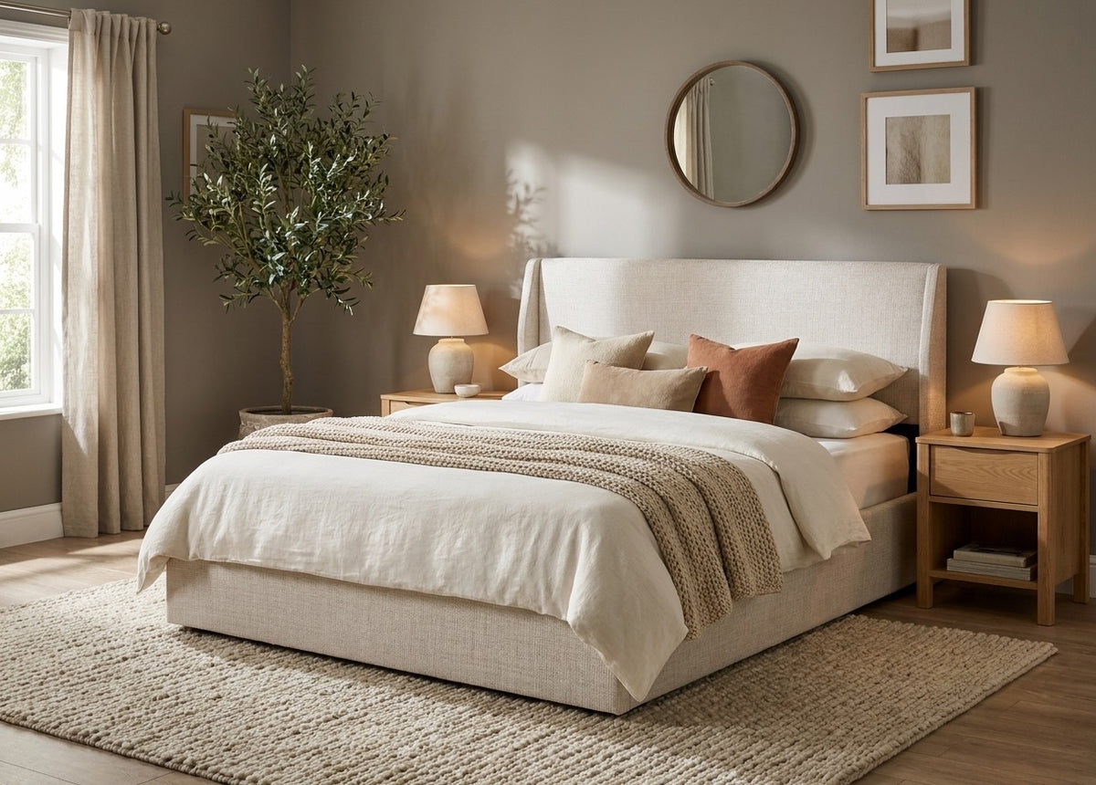 Lit coffre Nola Beige