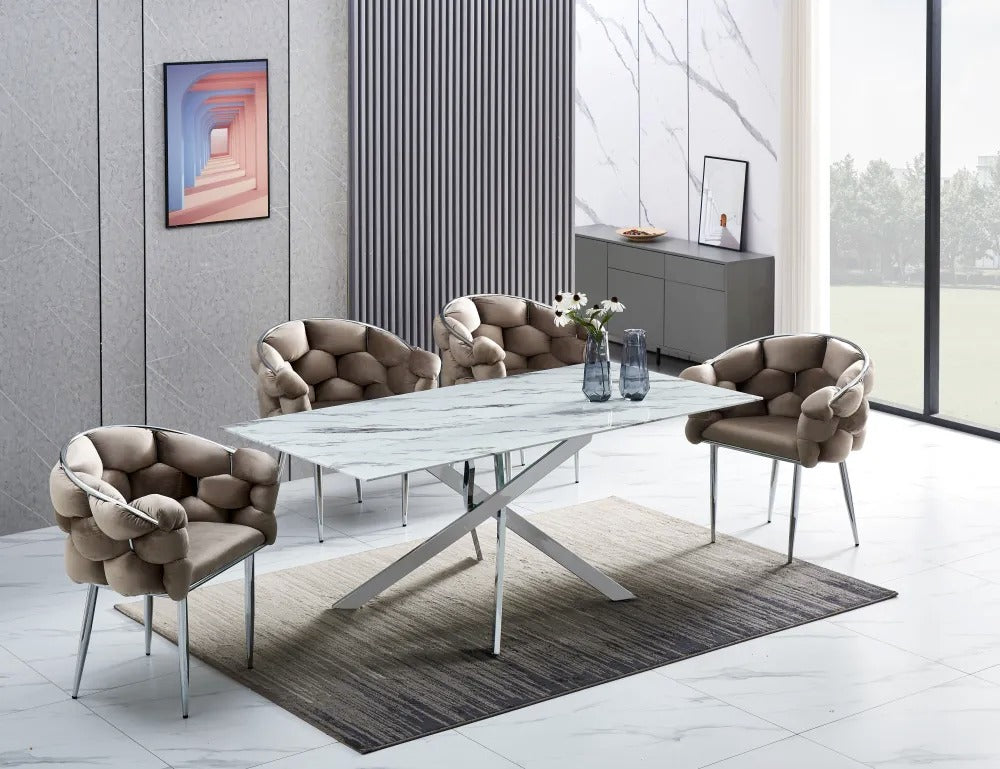 Table à manger Jessica XL/Chrome