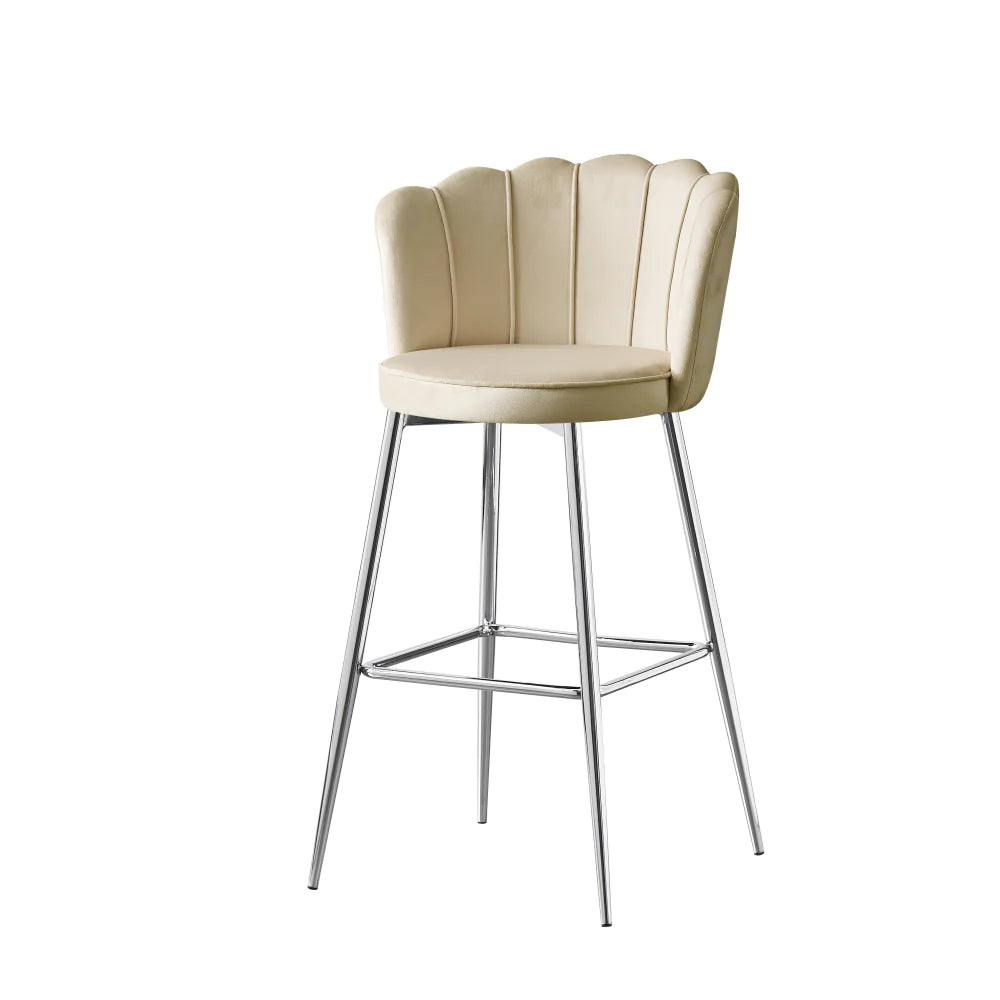 Chaise de bar Nymphéa/Chrome Lot de 2
