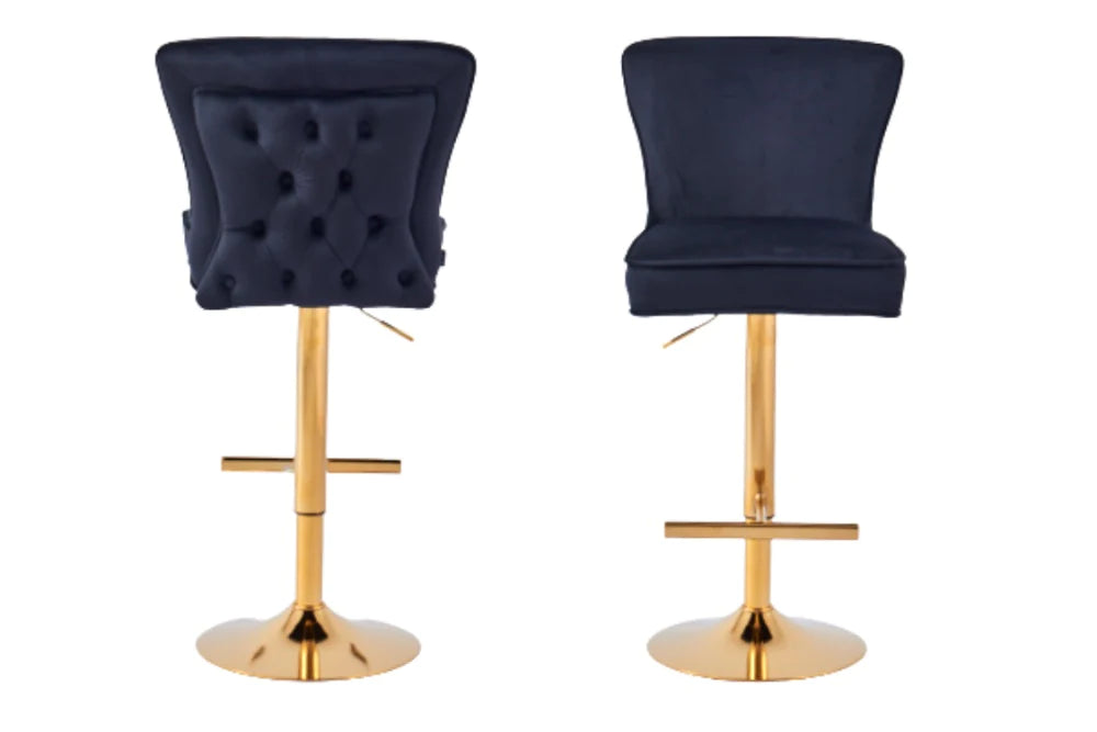 Chaise de bar Gabrielle/Doré Lot de 2