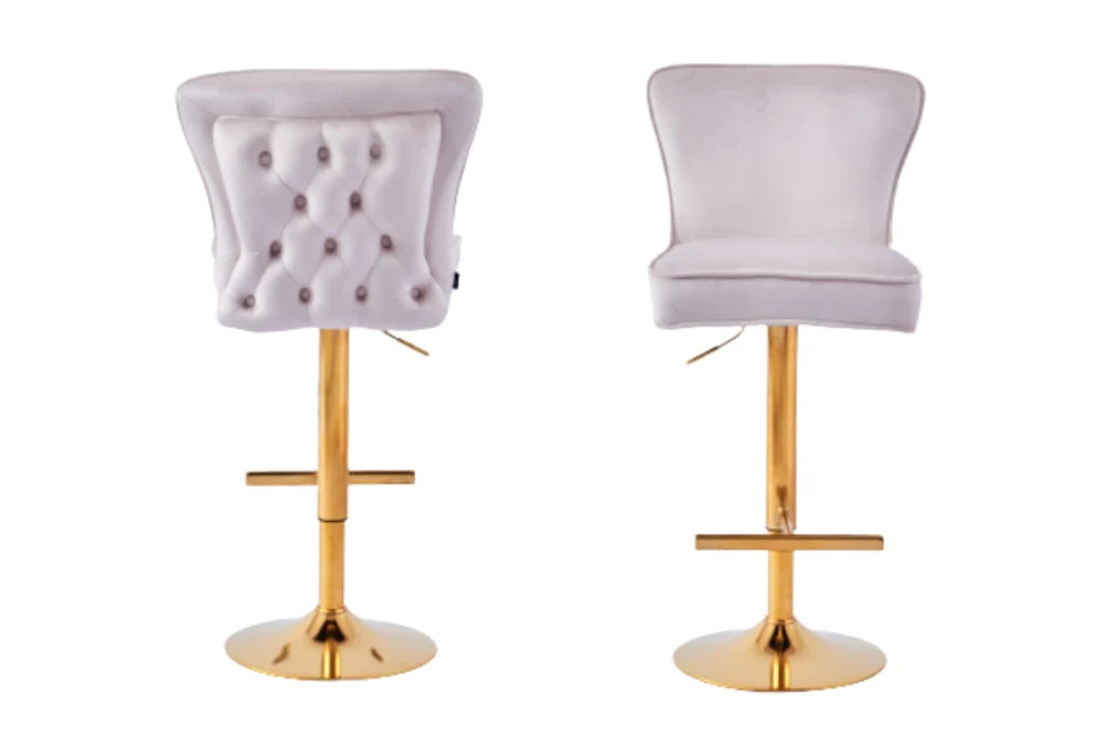 Chaise de bar Gabrielle/Doré Lot de 2