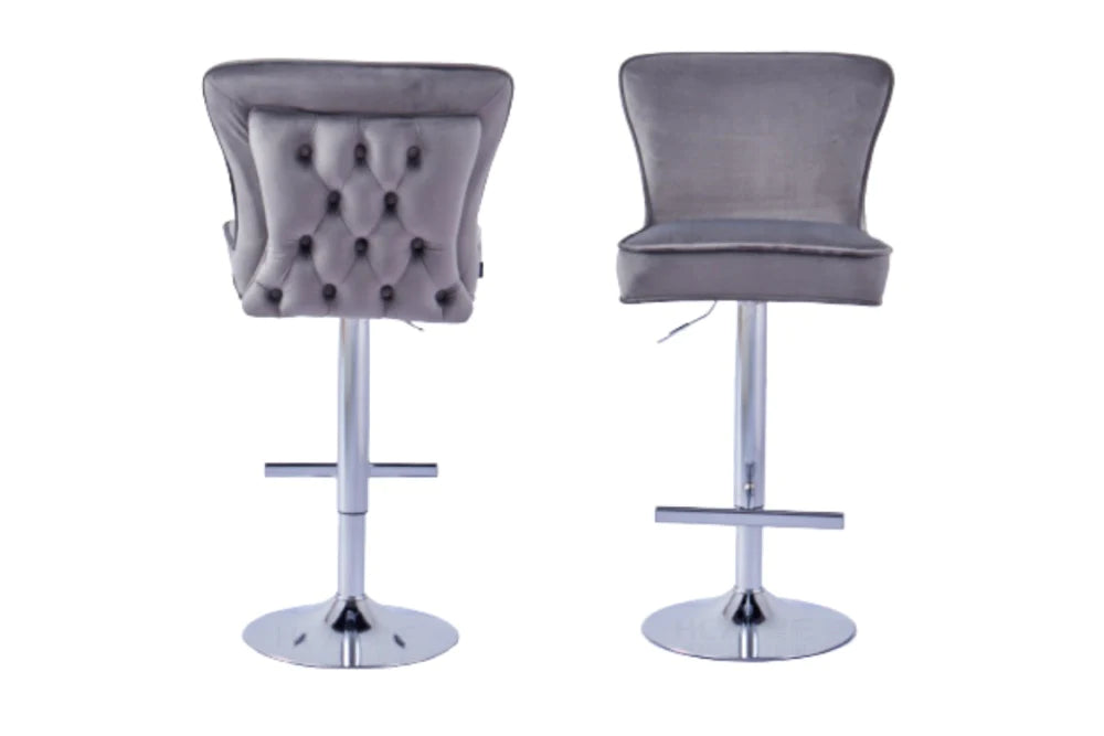 Chaise de bar Gabrielle/Chrome Lot de 2