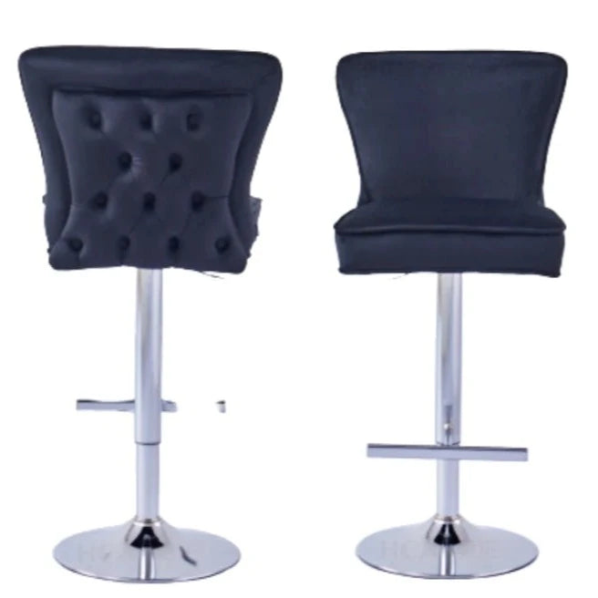 Chaise de bar Gabrielle/Chrome Lot de 2