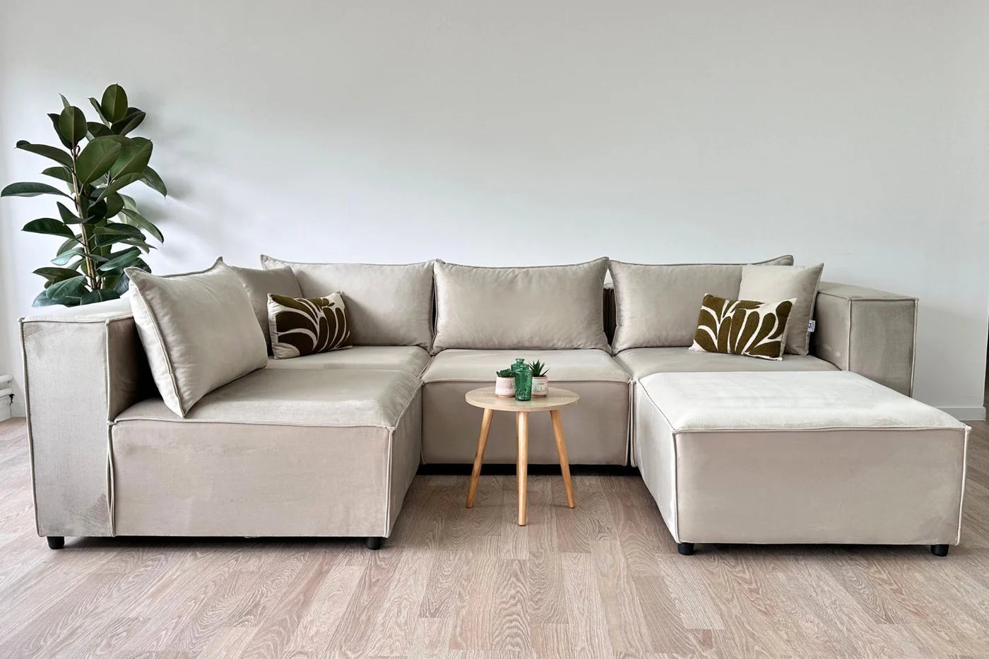 Canapé Modulable Velours 4+1