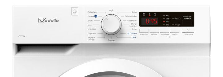 Lave Linge Vedette 7kg LFV174W