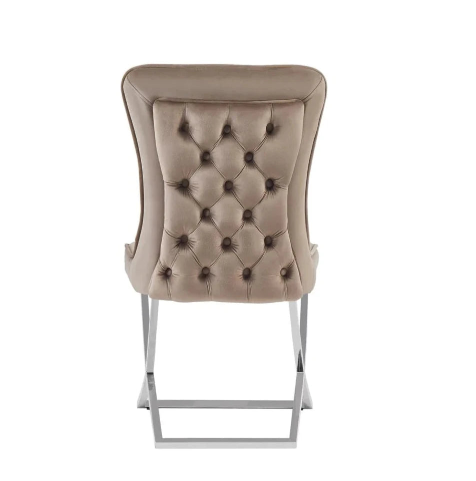 Chaise Gabrielle/Chrome Lot de 2