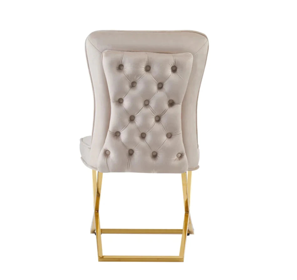 Chaise Gabrielle/Doré Lot de 2