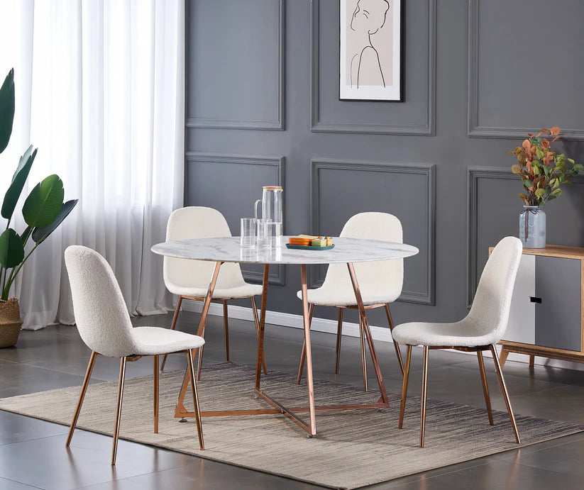 Table à Manger Heloise/Or Rose