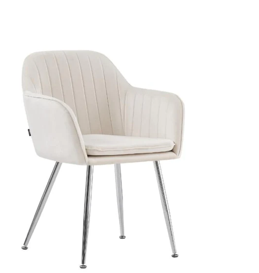 Chaise Kanvas/Chrome Lot de 2