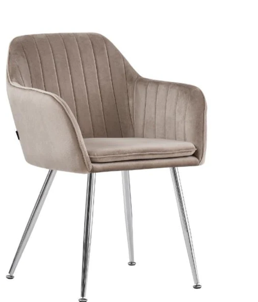 Chaise Kanvas/Chrome Lot de 2