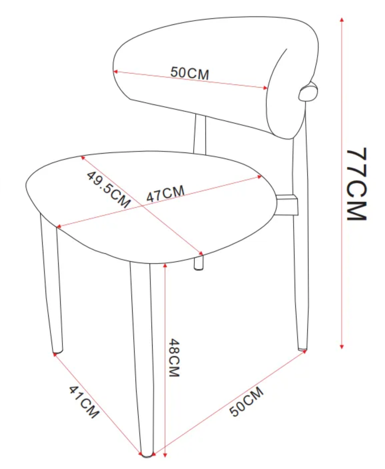 Chaise Lucile Grain / Lot de 2