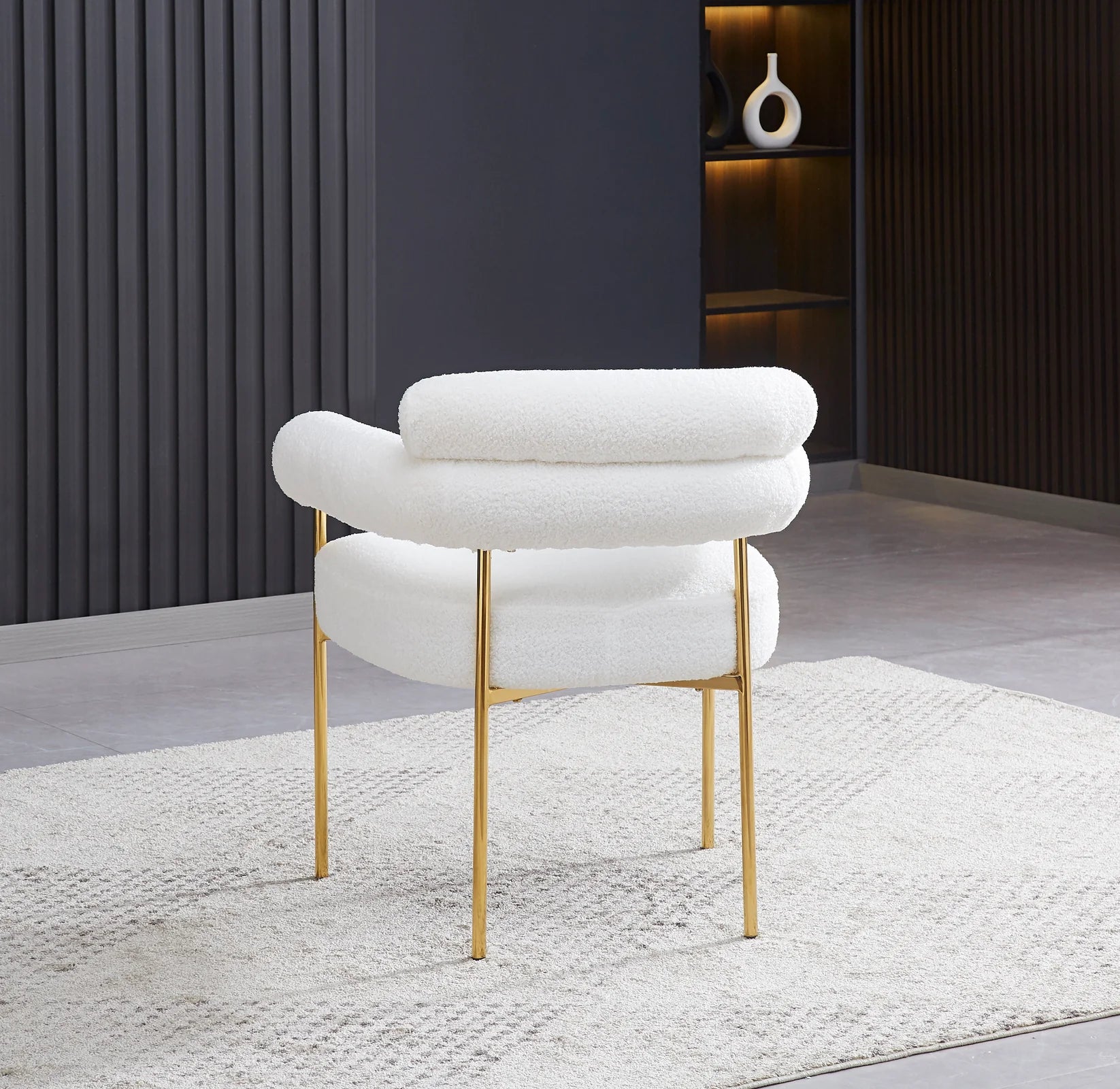 Chaise Bulle/Doré Lot de 2