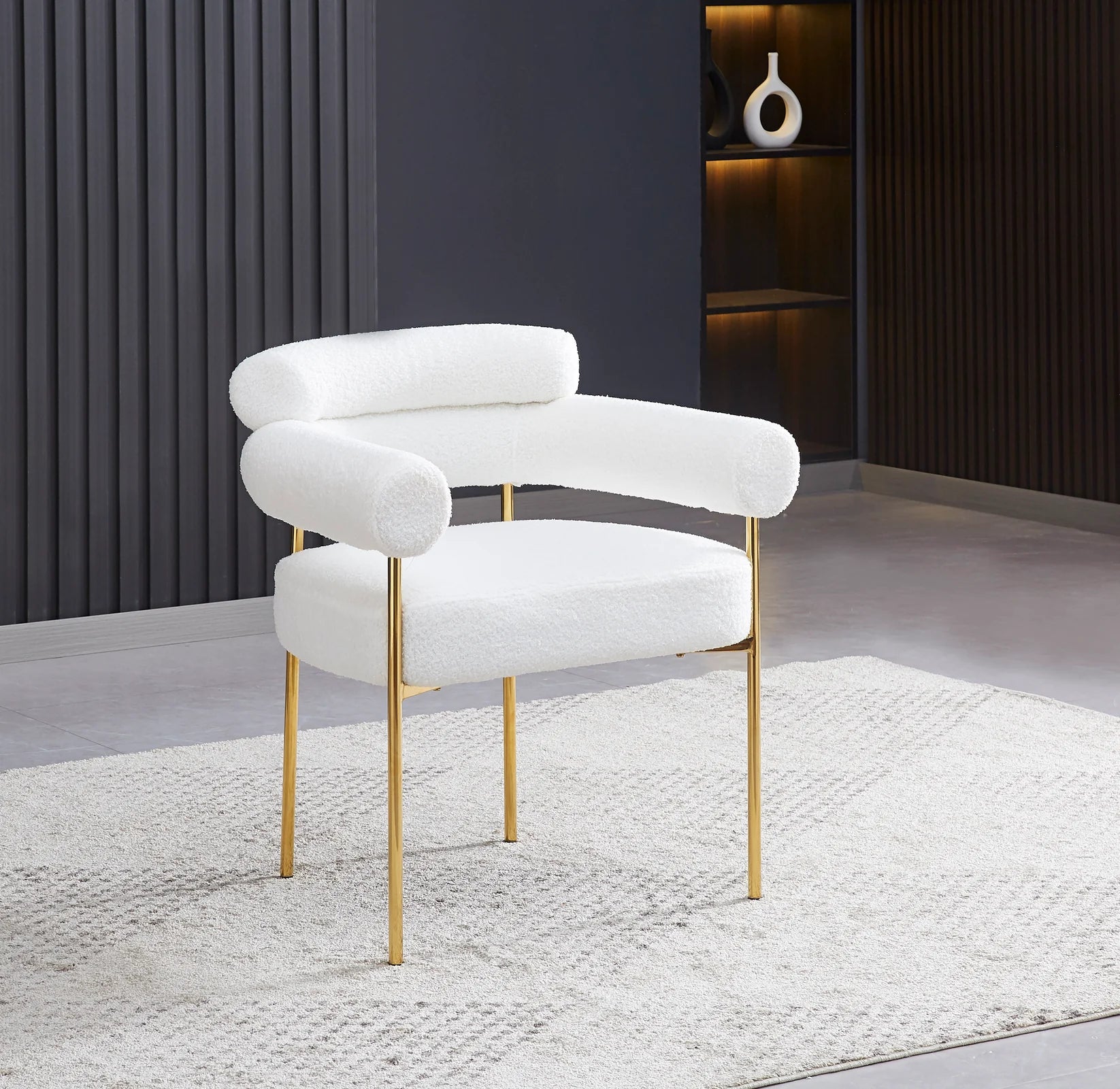 Chaise Bulle/Doré Lot de 2