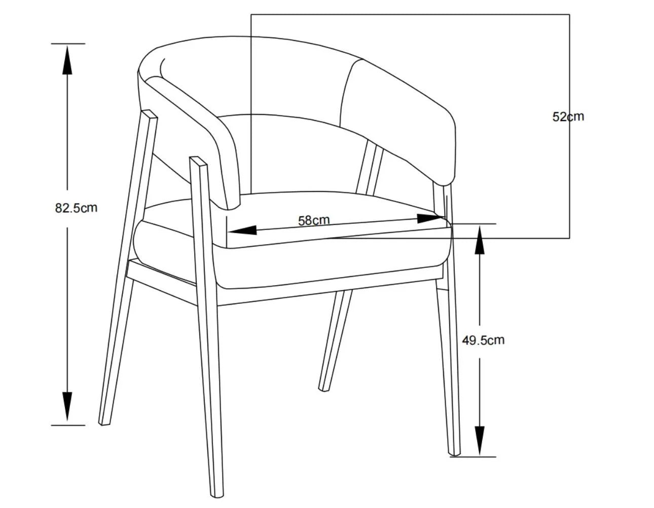 Chaise Alicia Velours / Lot de 2