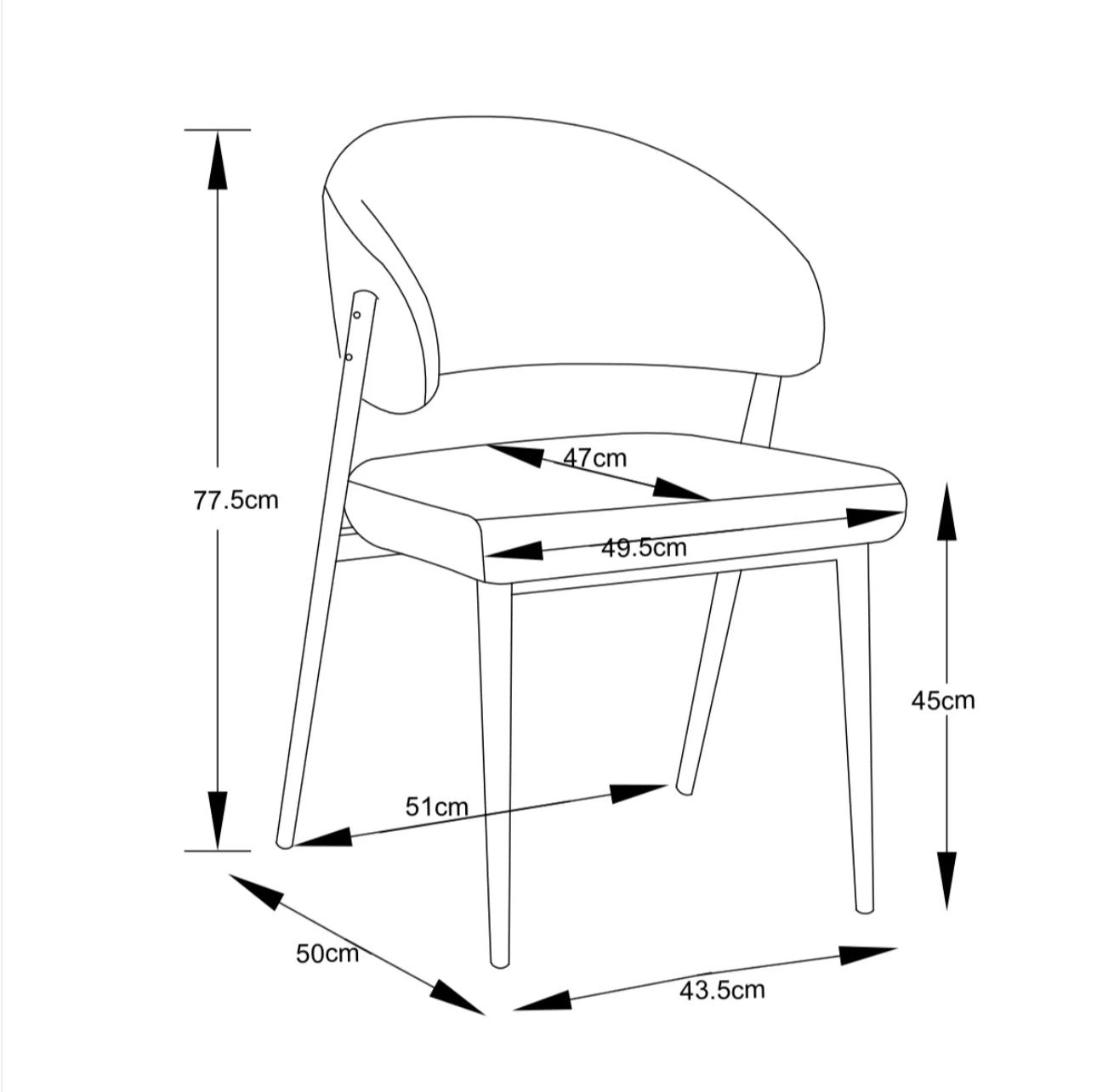 Chaise Lamia Beige / Lot de 4