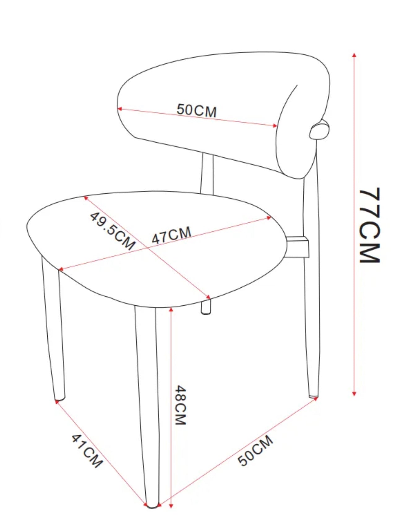 Chaise Lucile Noyer / Lot de 2