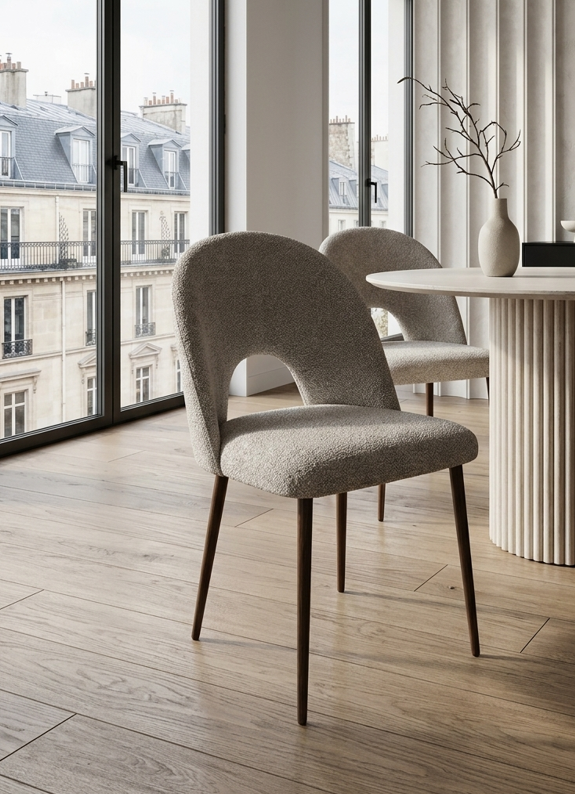 Chaise Teddy/Noir Lot de 4