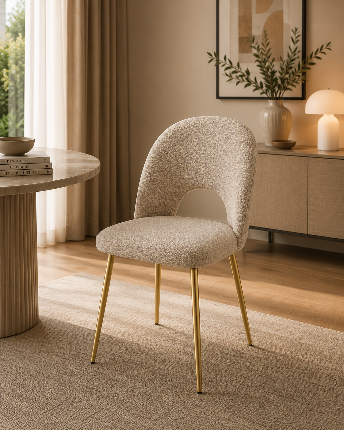 Chaise Teddy/Doré Lot de 4