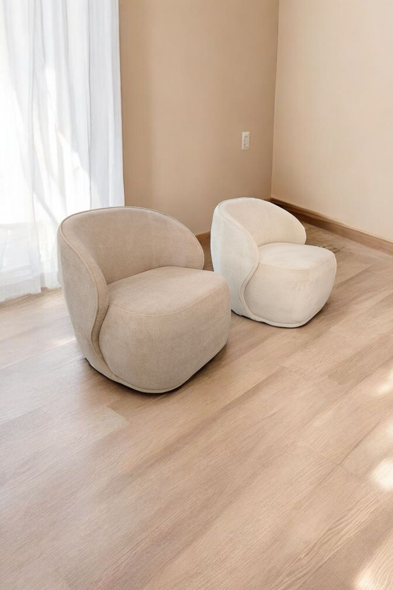 Fauteuil Pivotant Elsa Beige