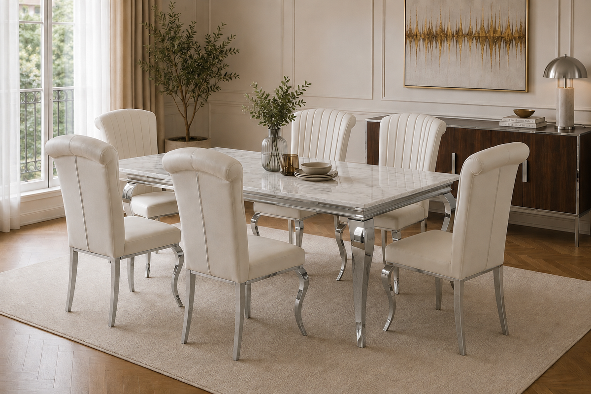 Pack table repas + 6 chaises Baroque