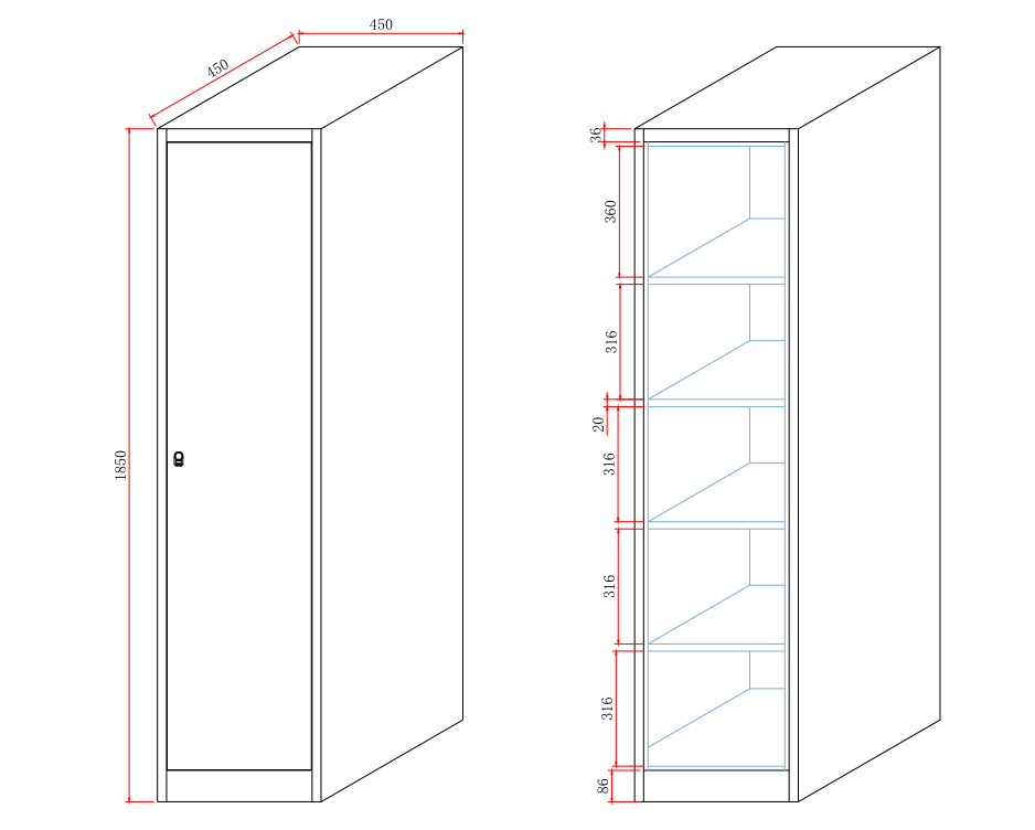Armoire en métal 01