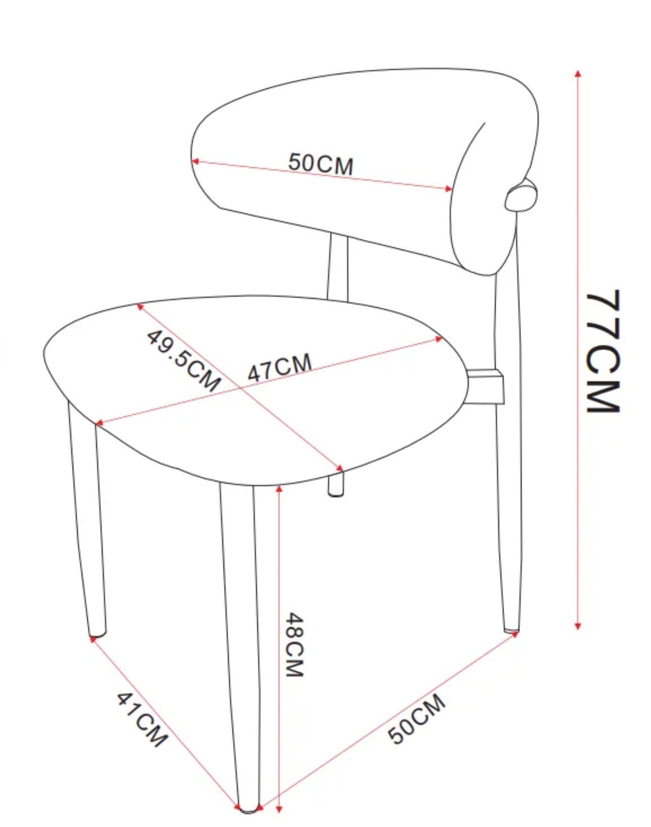 Chaise Lucile Noir / Lot de 2