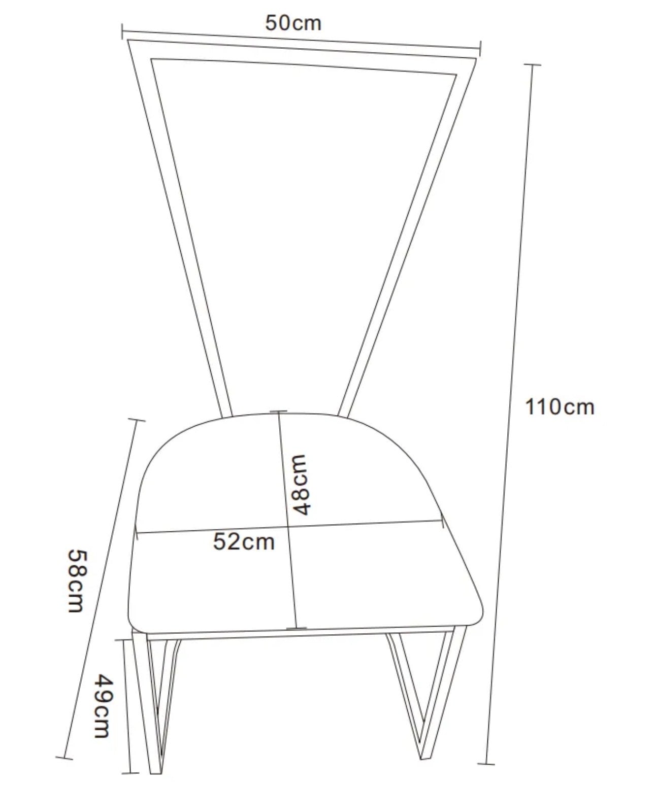 Chaise Melissa / Or Lot de 2