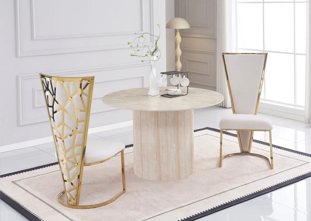 Chaise Melissa / Or Lot de 2