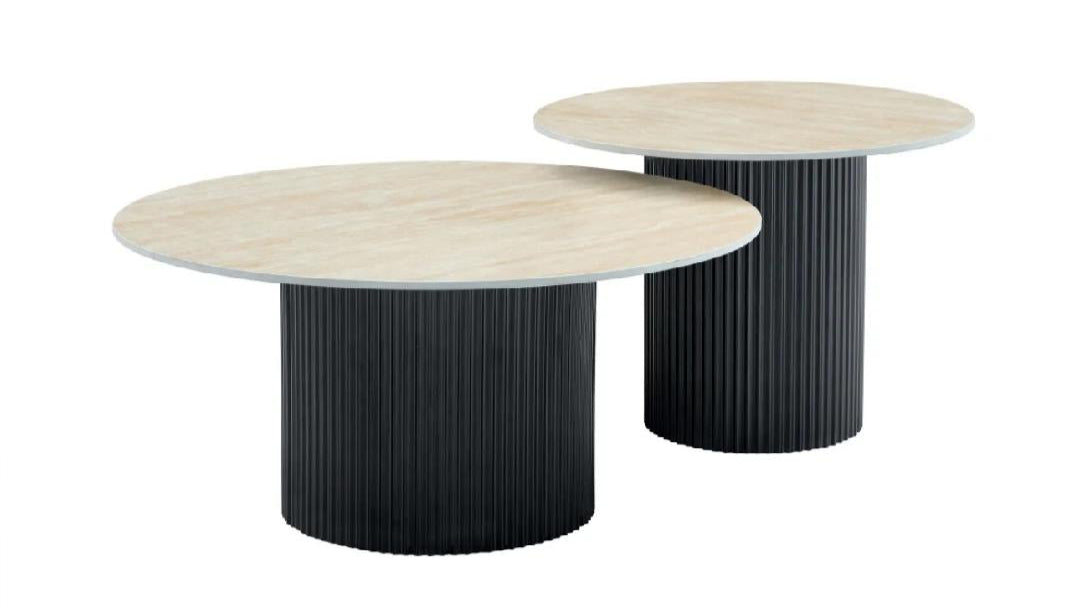 Table basse Mina Noir/Beige