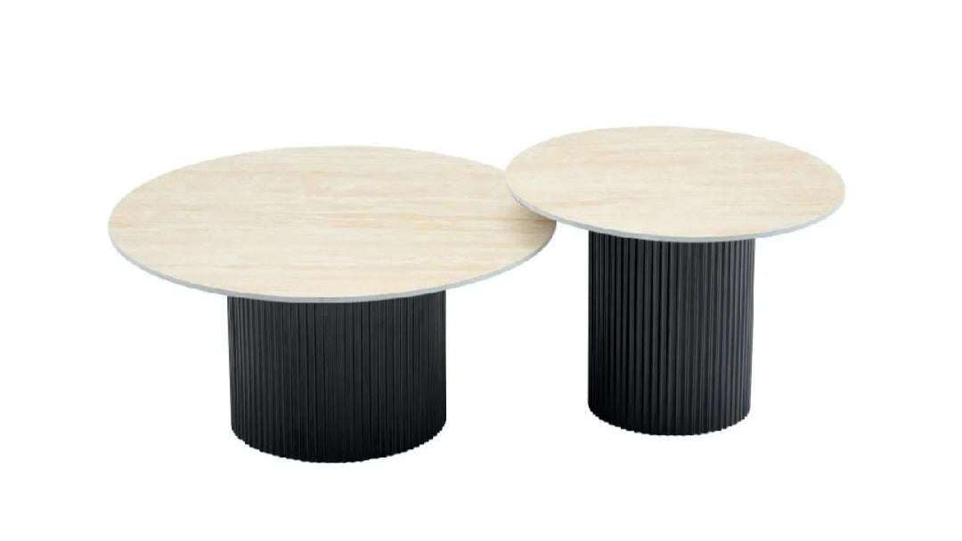 Table basse Mina Noir/Beige