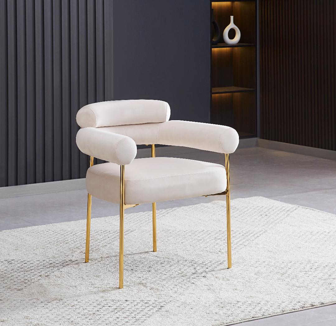 Chaise Bulle/Doré Lot de 2